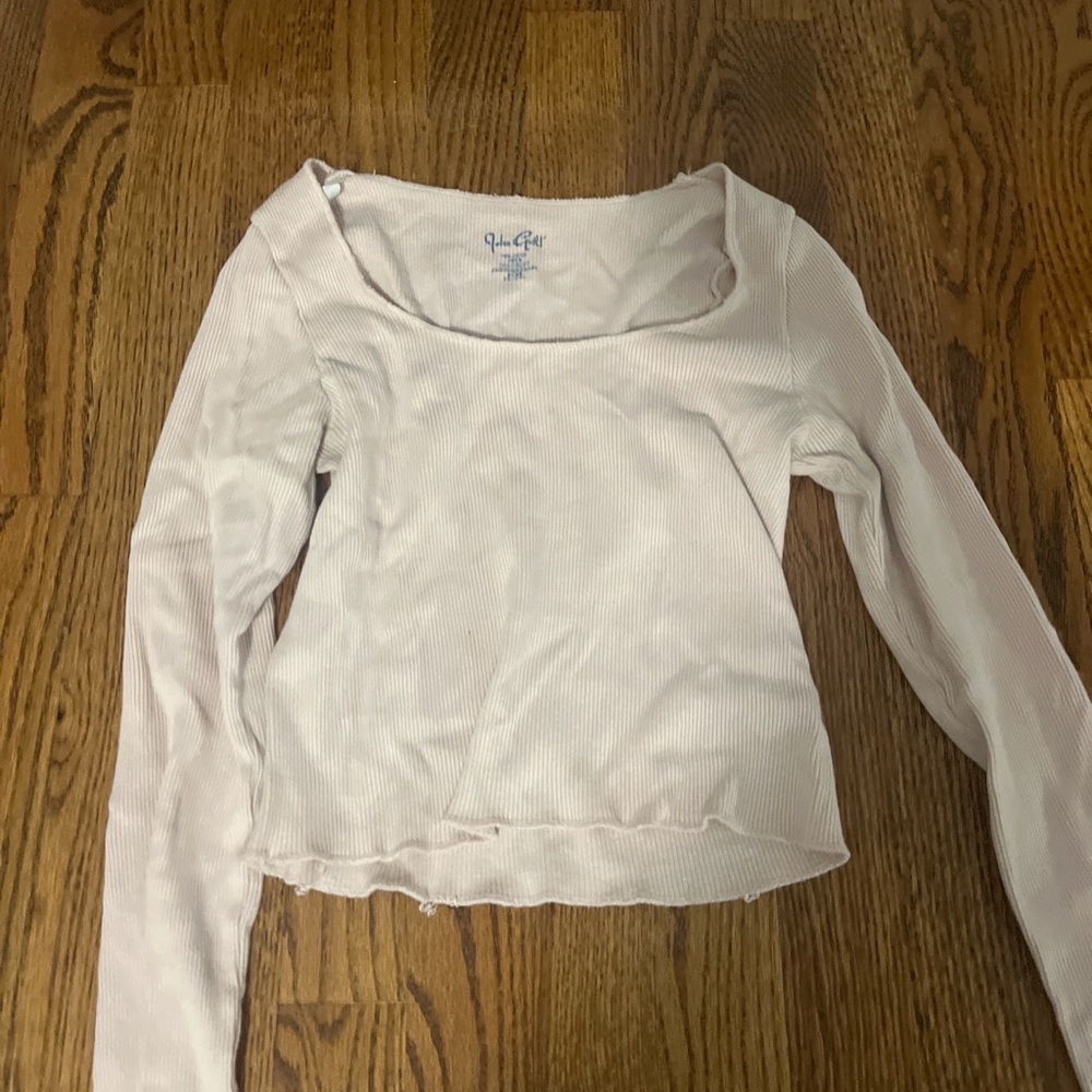 Baby pink long sleeve brandy Melville shirt